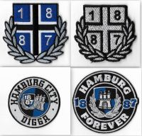 4 komerzielle Aufnäher 1887 / unter Normale Aufnäher