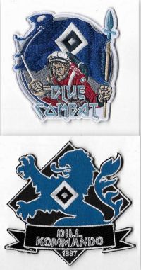 Blue Combat und Dill Komando / unter Fan-Club Aufnäher