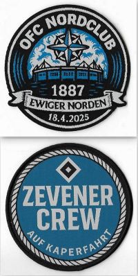 Nordclub und Zevener Crew / unter Fan-Club Aufnäher