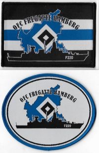 2x Fregatte Hamburg / unter Fan-Club Aufnäher