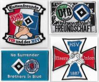 4 Freundschaftsaufnäher / unter Normale HSV-Aufnäher - Freundschaftsaufnäher