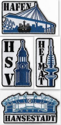 4 Aufnäher einer Serie / unter Normale Aufnäher